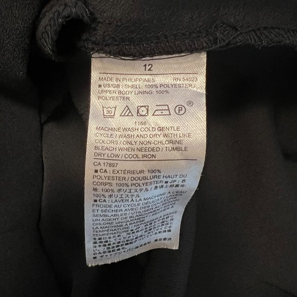 Banana Republic Short Sleeve Tailored Romper, Size 12, Black - Picture 7 of 7